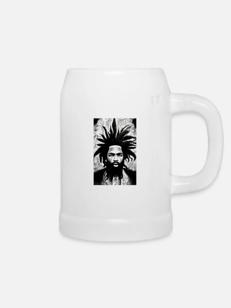 Rastafari - Bierkrug - Weiß