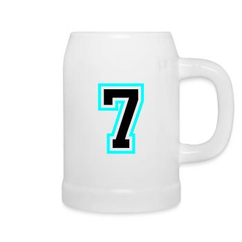 7 Number symbol - Beer Mug - white - Right