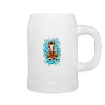 Small Floating Horse - Beer Mug - white - Right