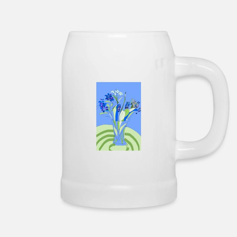Fleurs printanières - Chope en céramique - blanc