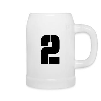 2 - Chope en céramique - blanc - Droite