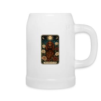 Irish Setter - Bierkrug - Weiß - Rechts