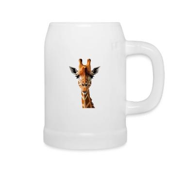 Giraffe Africa Love Safari Wilderness Cute Giraffes - Beer Mug - white - Right