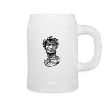 Michelangelo David sculpture design - Beer Mug - white - Right
