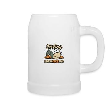 Feeling Unproducktive - Bierkrug - Weiß - Rechts