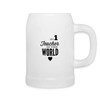 Best teachers in the world - Beer Mug - white - Right