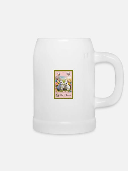 Oster Grüße - Bierkrug - Weiß