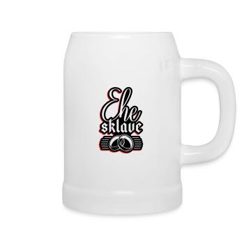 Ehe Sklave Hochzeit Junggesellenabschied - Bierkrug - Weiß - Rechts