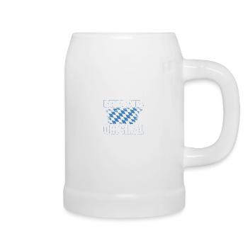 Bayrische Geschenke | Bayern Weißwurst München - Bierkrug - Weiß - Rechts
