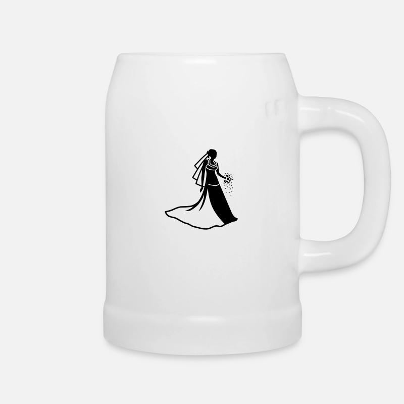 motif de mariée 1c - Chope en céramique - blanc