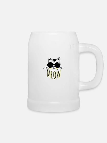 Cool Cat - Bierkrug - Weiß