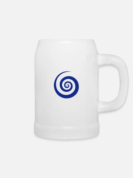 Spiral Pattern - Bierkrug - Weiß