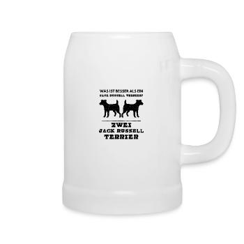 Jack Russel Terrier Hundeliebhaber Hundehalter - Bierkrug - Weiß - Rechts