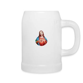 Love your neighbor | Jesus Christ - Beer Mug - white - Right