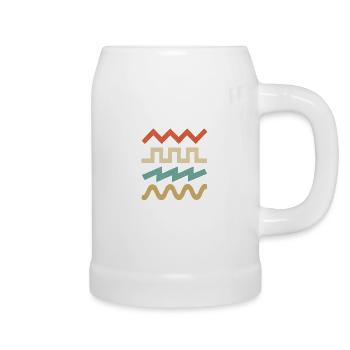 Wave synthesizer wave for electronic musician - Beer Mug - white - Right