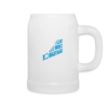 Mon pire cauchemar Drôle - Chope en céramique - blanc - Droite