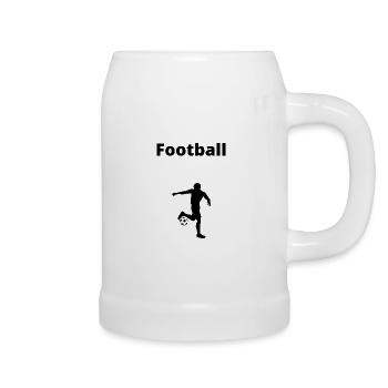 Fußball - Bierkrug - Weiß - Rechts