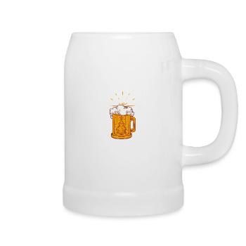 BIÈRE DE NOËL 2 - Chope en céramique - blanc - Droite