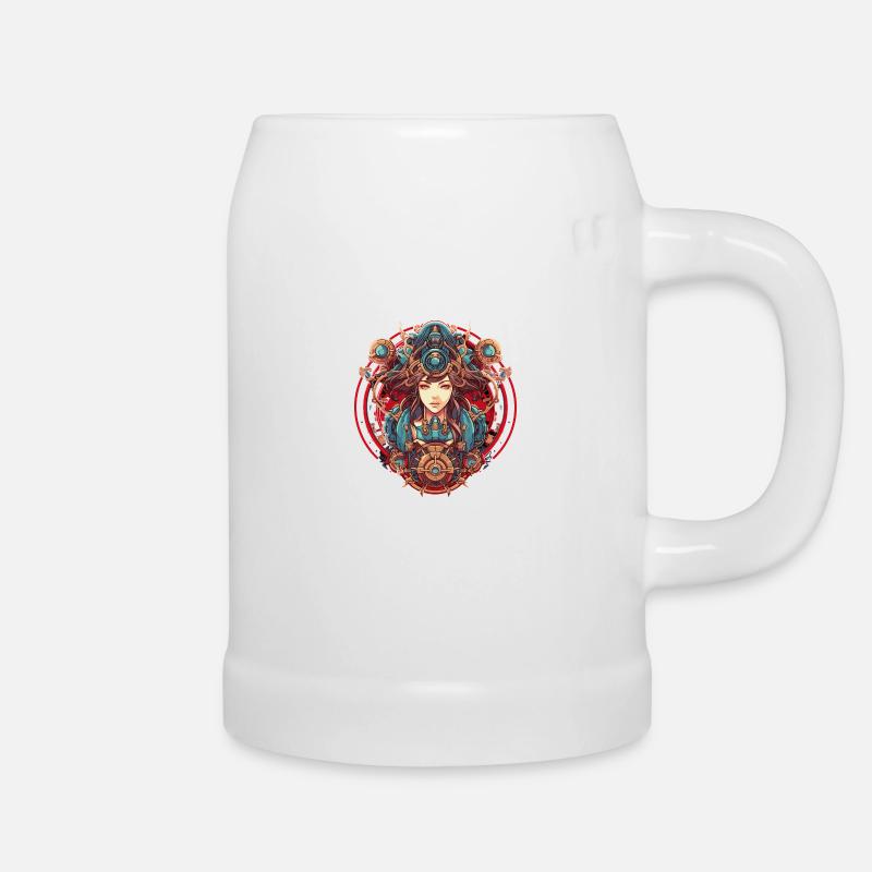 Beauty ex Machina 4 - Beer Mug - white