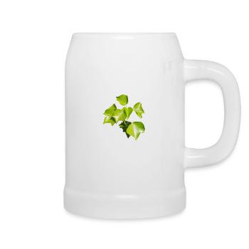 Efeu – Immergrüne Verbundenheit - Bierkrug - Weiß - Rechts