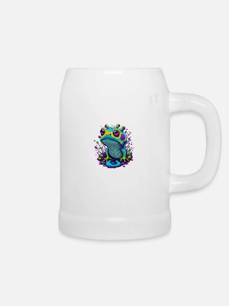 Trippy Frog 03 - Bierkrug - Weiß