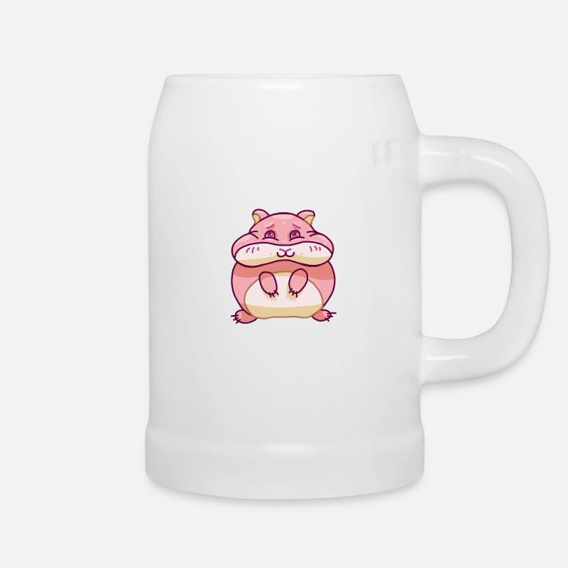 Hamster - Bierkrug - Weiß