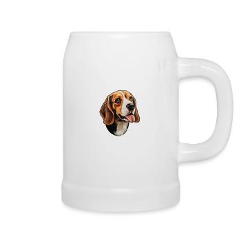 Beagle Head - Beer Mug - white - Right