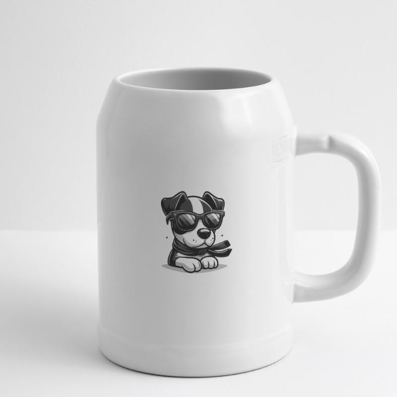 Chien teckel mignon Chope en céramique