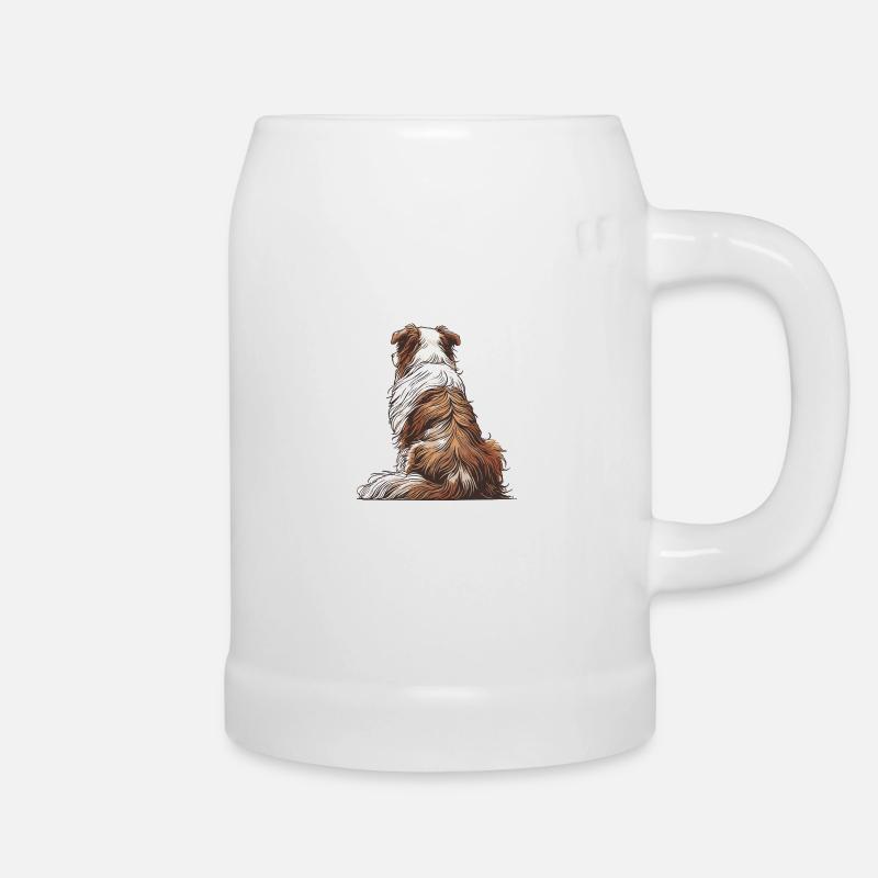 Old Doggy - Bierkrug - Weiß