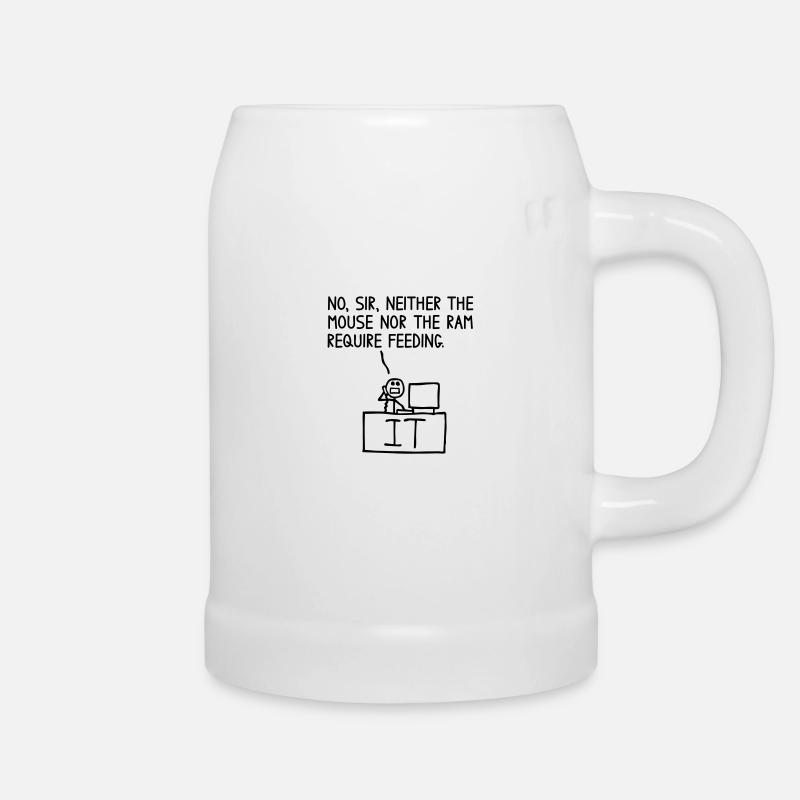 Mouse and RAM - Beer Mug - white