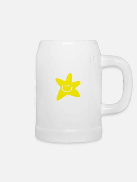 stern - Bierkrug - Weiß