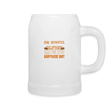 Brot Backen | Bäcker Dinkel Weizen Hobby Geschenk - Bierkrug - Weiß - Rechts