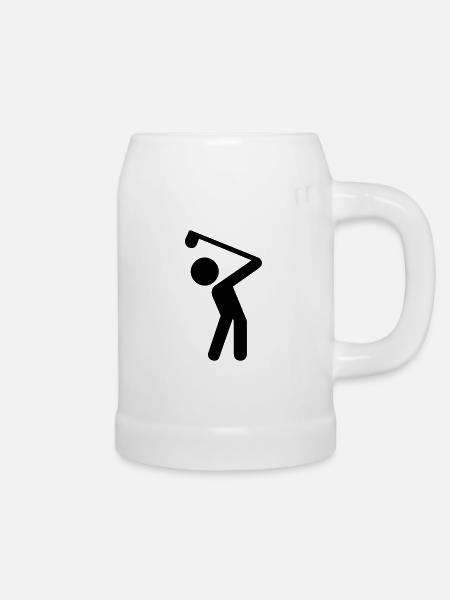Golf - Bierkrug - Weiß