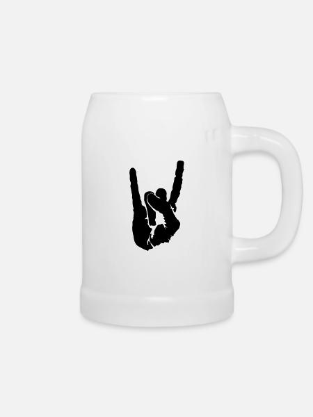 symbol of rock - Bierkrug - Weiß