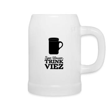 Viez Porz Trier Apfelwein Mosel Geschenk - Bierkrug - Weiß - Rechts