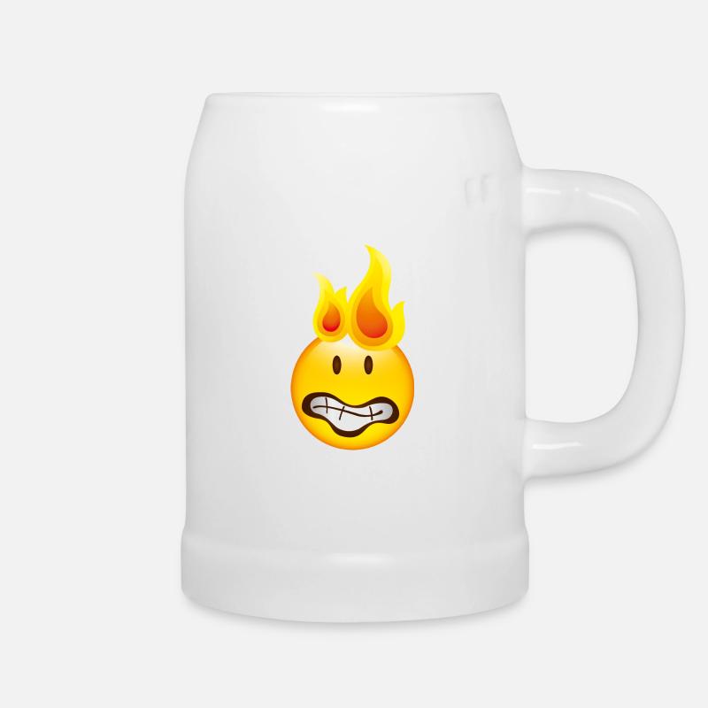 Smiley Burning - Ølseidel - hvit