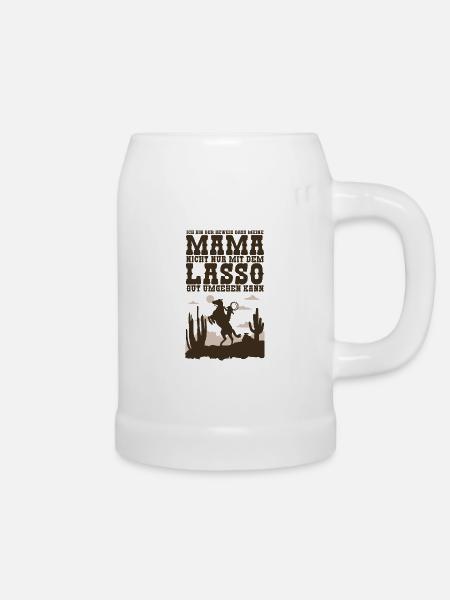 Ich bin der Beweis Lasso - Bierkrug - Weiß