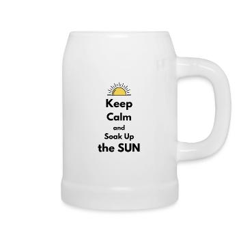 Profitez du soleil - Chope en céramique - blanc - Droite