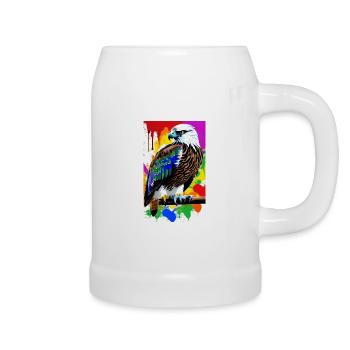 Aigle | Oiseaux | Liberté | Animaux - Chope en céramique - blanc - Droite