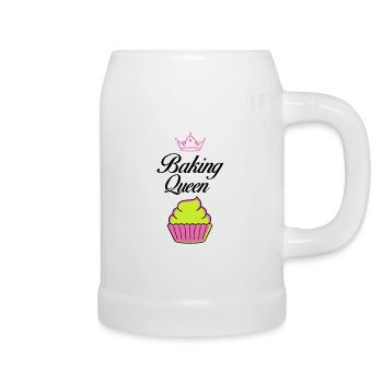 baking queen - Bierkrug - Weiß - Rechts