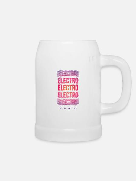 Electro Techno Rave - Bierkrug - Weiß