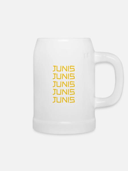 Vorname Junis - Bierkrug - Weiß