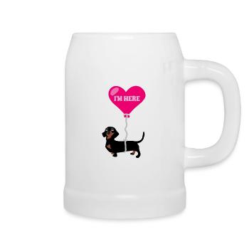 Helium Sausage Dog - Beer Mug - white - Right