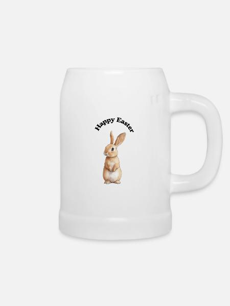 Happy Eastern - Bierkrug - Weiß
