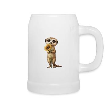 Roter Panda - Bierkrug - Weiß - Rechts