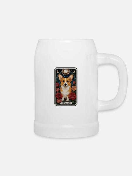Corgi - Bierkrug - Weiß
