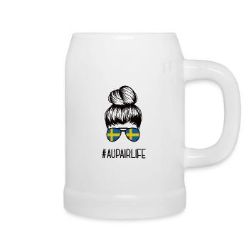 Year Abroad Sweden Au Pair Work And Travel - Beer Mug - white - Right