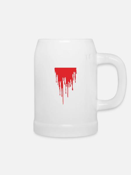 blut - Bierkrug - Weiß