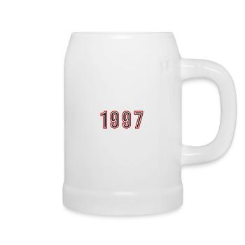 1997 Jahr Zahl - Bierkrug - Weiß - Rechts