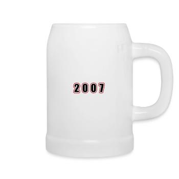 2007 Jahr Geburtstag - Bierkrug - Weiß - Rechts